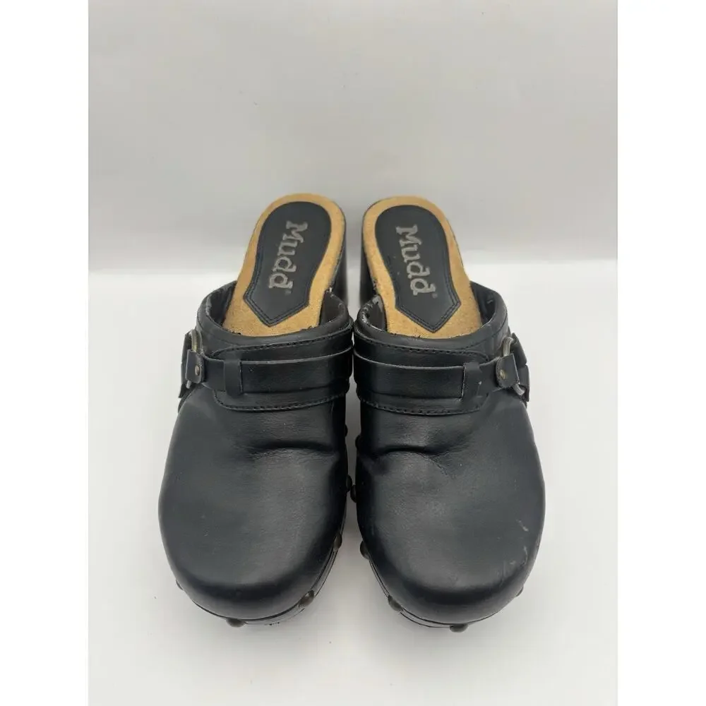 Mudd Y2K Chunky Black Platform Clogs Women Size 8
